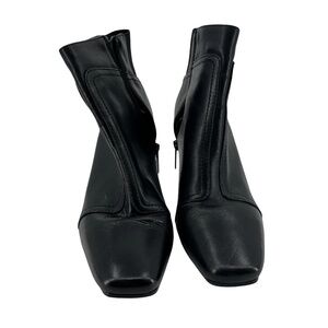 Bandolino Womens Black Kitten Heel Square Toe Ankle Booties Size 9 1/2 W